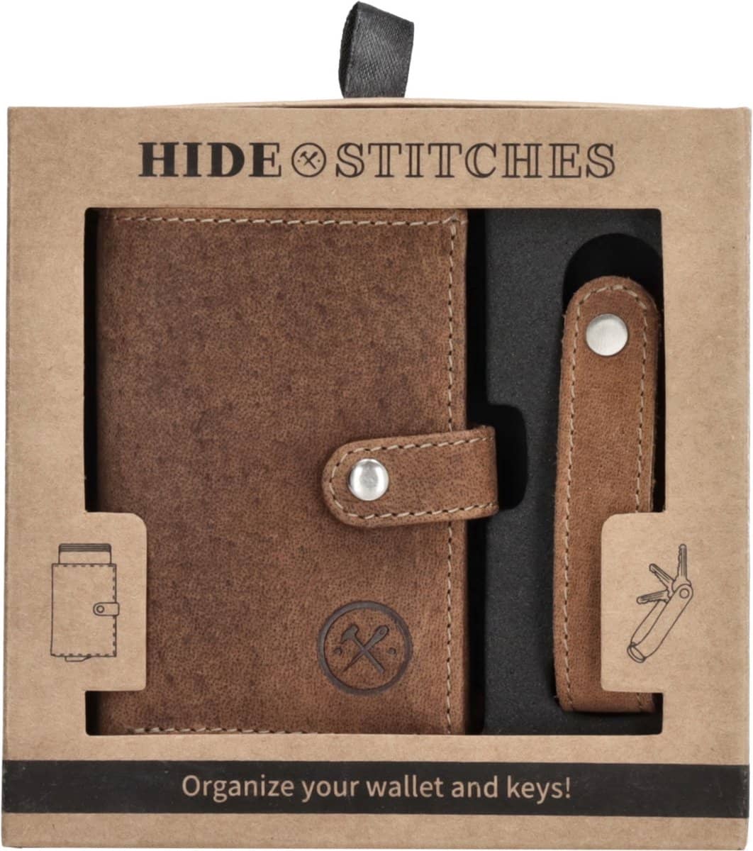 Πορτοφόλι Safety Wallet Hide & Stitches Καφέ (20208-006)